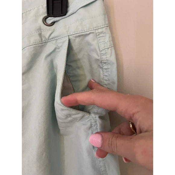 Vintage Y2K Old Navy Women’s Capri Wide Leg Pants 6 Low Ride Cotton Baby Blue - Picture 2 of 7